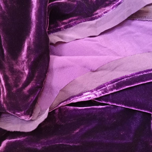 Laura Ashley purple skirt UK 14, viscose and silk