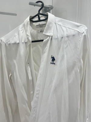 Ανδρικό πουκάμισο U.S. Polo Assn. XS λευκό σαν καινούργιο