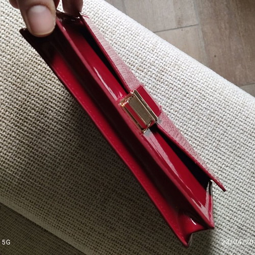 Miu Miu clutch red new with gold detailing