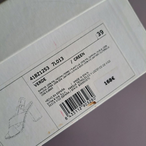 Bimba Y Lola Green Leather Sandals New Size 39
