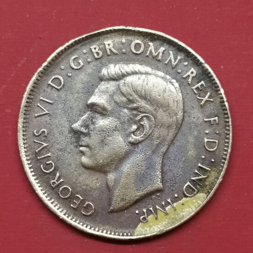 Australian 1 Penny Coin 1948 used, King George VI