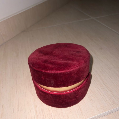 Velveteen vintage box burgundy like new, classic old style