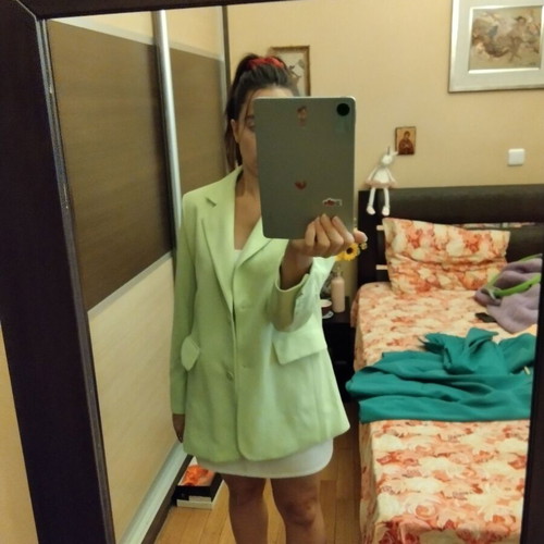 Γυναικείο σακάκι blazer σε πράσινο