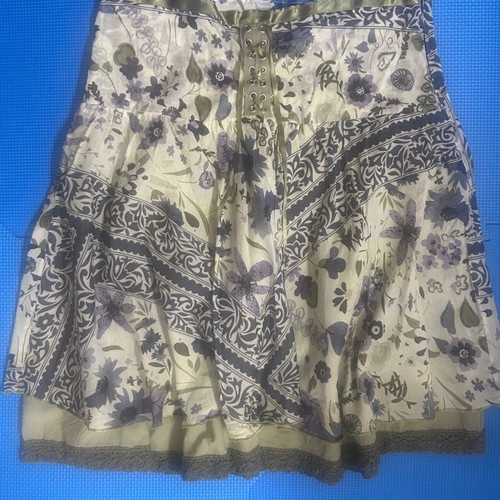 Extyn Italia Y2K Corset Paisley Boho Mini Skirt Size S like new