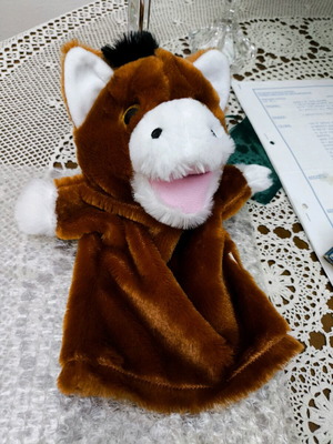 Donkey puppet for puppet theater like new