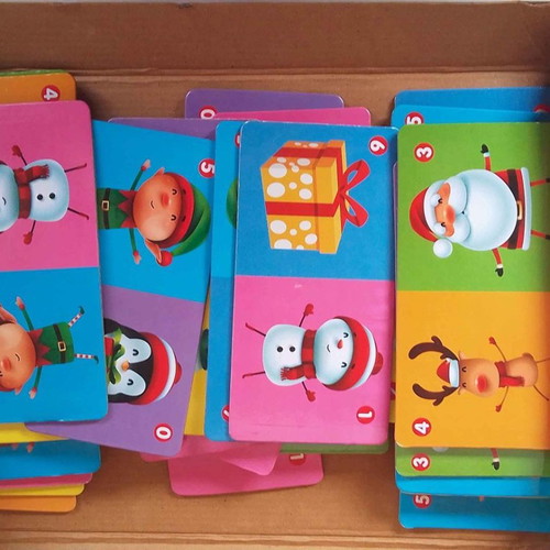Children's educational game Domino Christmas used, 28 pieces