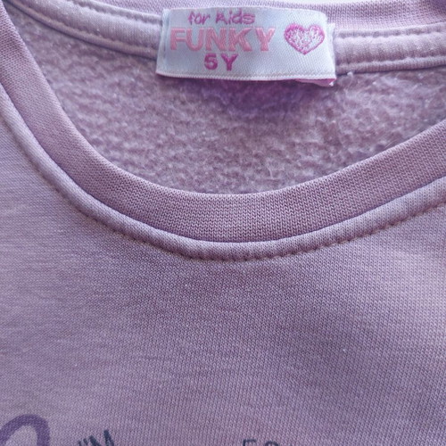 Funky tracksuit set for girl 5 years like new, purple-black