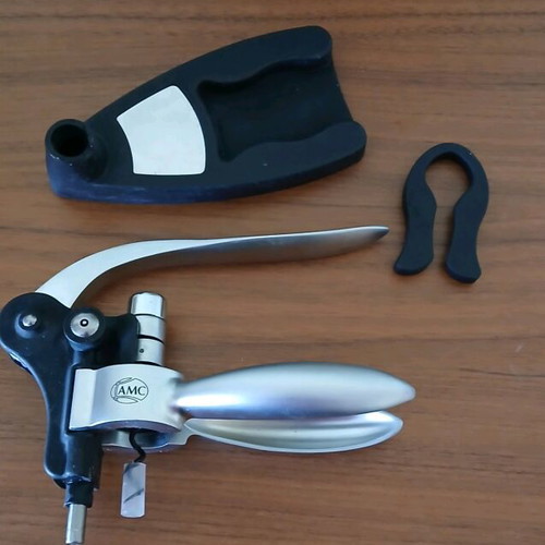 AMC wine corkscrew used, stainless steel