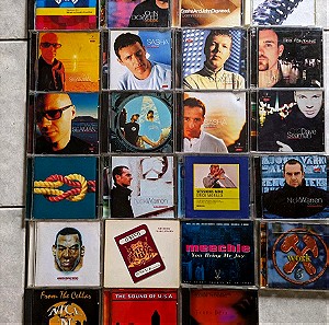 32 CD (σε 25 θηκες) τα 7 είναι διπλά.. Γνήσια εταιρίας όλα.progressive house and deep house.