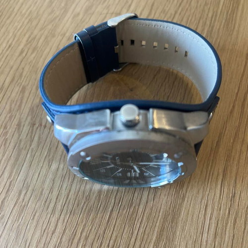 Ανδρικό ρολόι Season Time Power 48mm με μπλε δερμάτινο λουράκι καινούργιο