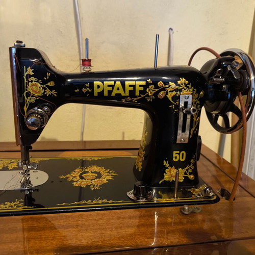 Singer PFAFF sewing machine used with cabinet