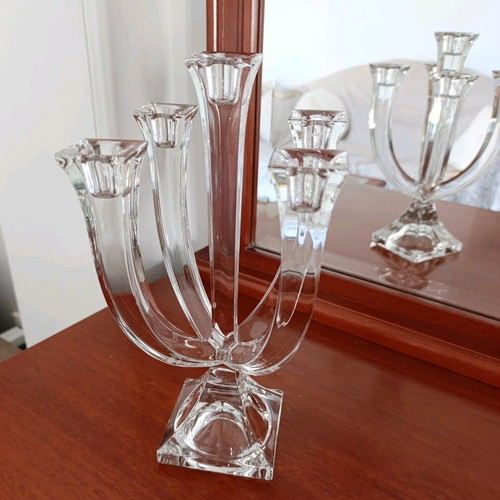 Crystal candlestick 5 holders new