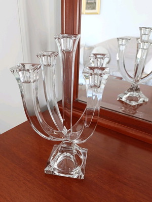 Crystal candlestick 5 holders new