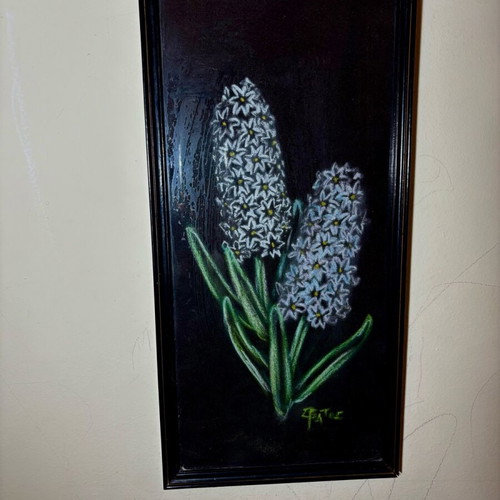 Hand-painted framed artwork handmade like new