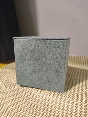 Velvet Mint Box like new, suede texture, mint green