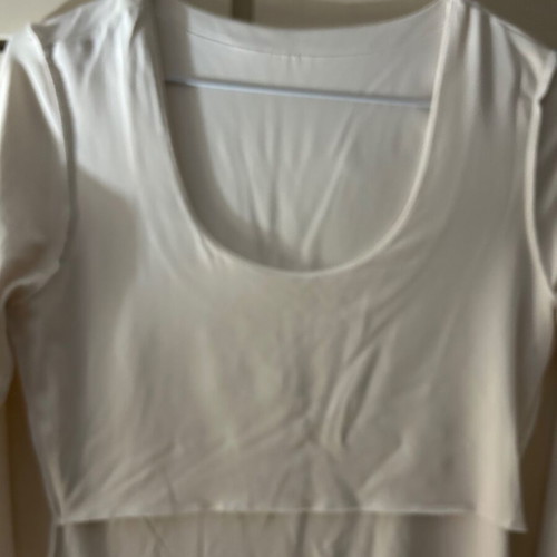 Schumacher women's blouse M, ecru color, three-quarter sleeve, like new