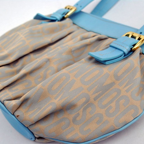Moschino shoulder bag baby blue and beige like new