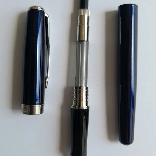 Parker Sonnet pen blue lacquer new with silver details