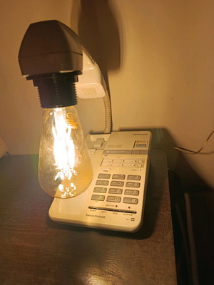 Handmade table lamp custom order made from 1999 telephone