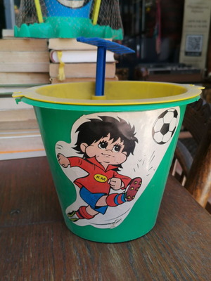 Vintage Sport Billy KM beach bucket used, 1980s