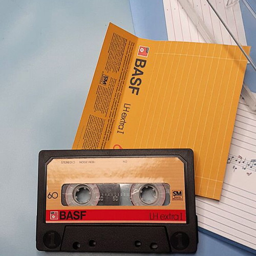 BASF LH Extra I C60 audio cassette used, vintage analog sound