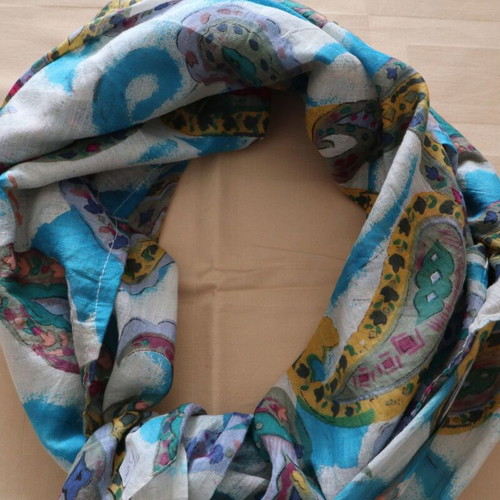 Square scarf new, multicolored 90x110cm