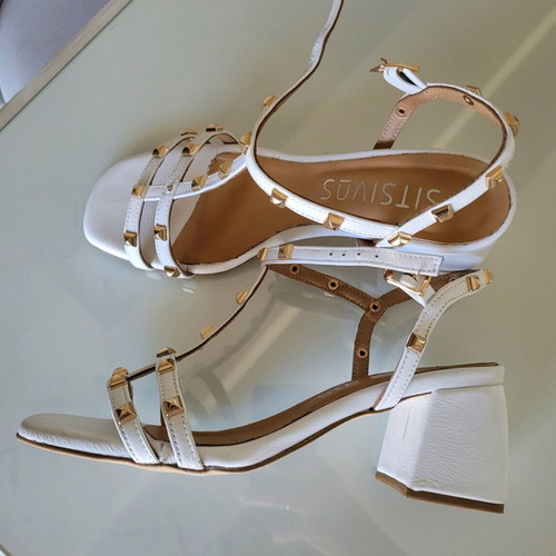 Tsitsivas women's leather sandals like new, white, size 39