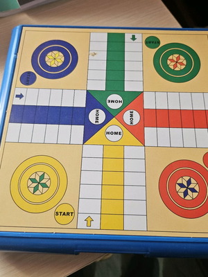 Portable multiple board game like new, closes like a suitcase