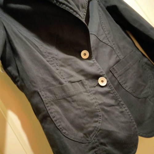 Splendid women's black denim jacket new with back design