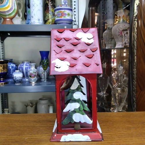Christmas Decorative Table Lantern Candle Holder like new 25x16x12
