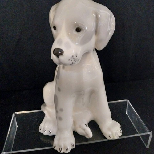 Lomonosov LFZ Dalmatian Puppy Porcelain Figurine 1970s USSR