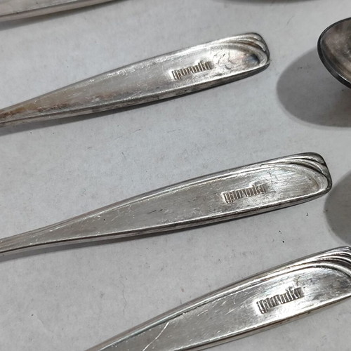 Vintage Garuda Indonesia Airlines silver-plated cutlery set used