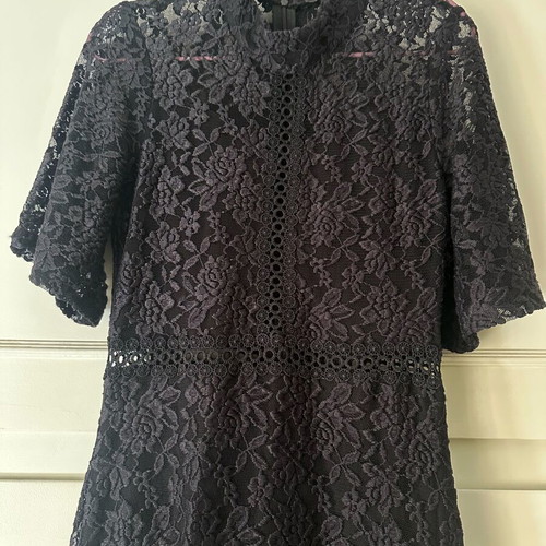 All Time Classic Black Dress with Lace and Lining new, size L