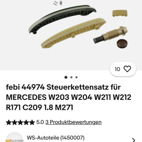 Mercedes CLK 200 W209,W171,W203,W211 Timing Chain Set new