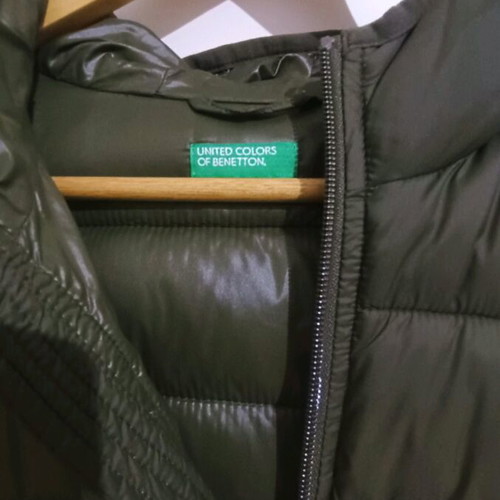 Benetton puffer jacket used, khaki, size 2XL for boys