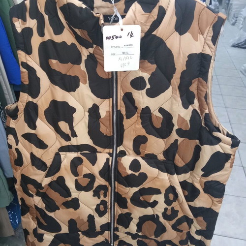 Yookie sleeveless women's leopard print jacket new