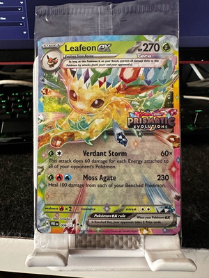 Leafeon ex Pokémon карта нова, Stamped Promo Prismatic Evolutions