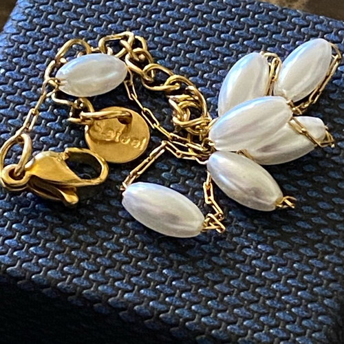 Steel hand chain new, white and gold colors
