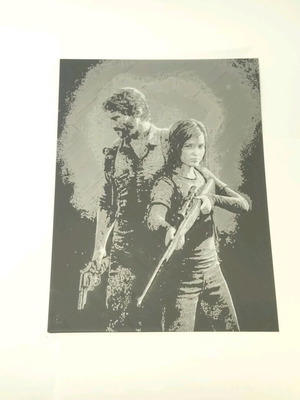 The Last of Us Joel & Ellie embossed artwork new