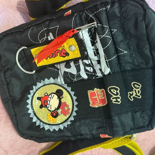 Mini crossbody bag Pucca Funny Love black like new