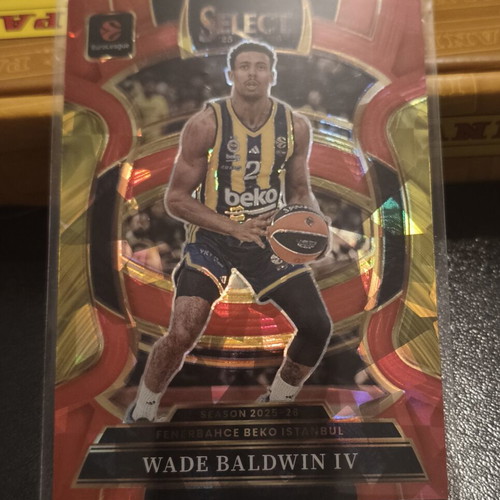 Wade Baldwin IV Fenerbache Concourse Red Cracked Ice 2025-26 Panini Select Euroleague Base new