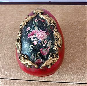 Vintage Κεραμικό Πασχαλικό διακοσμητικό αυγό 19x14 εκ