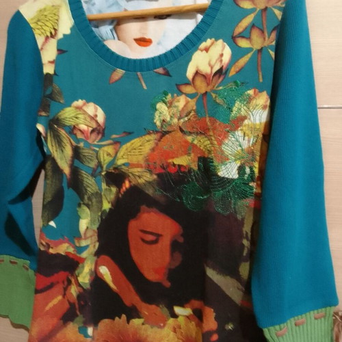 Desigual women's blouse used, colorful, size L