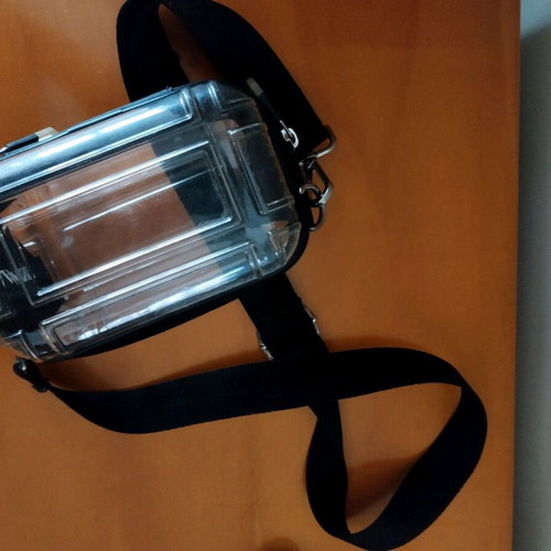 Transparent bag used, white, small