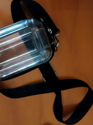 Transparent bag used, white, small
