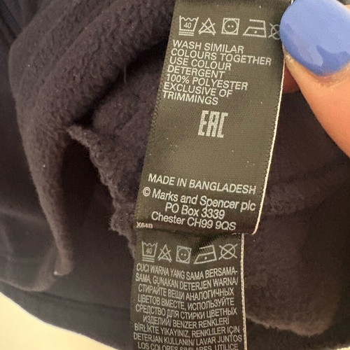 Marks & Spencer fleece jacket like new, blue, size 44