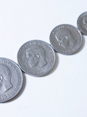 King Konstantinos Coins like new, set of 163 from Greece