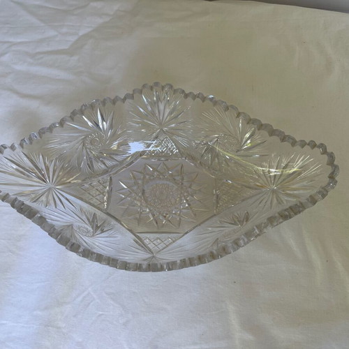 Planters used, antique, heavy crystal 36x21x10 cm