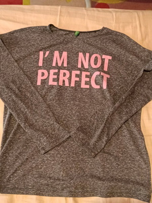 Benetton long-sleeve shirt like new for 10-11 years, gray and pink