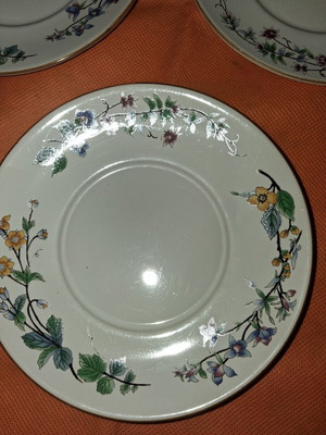 Woodhill vintage dessert plates set of 3, porcelain, 15cm